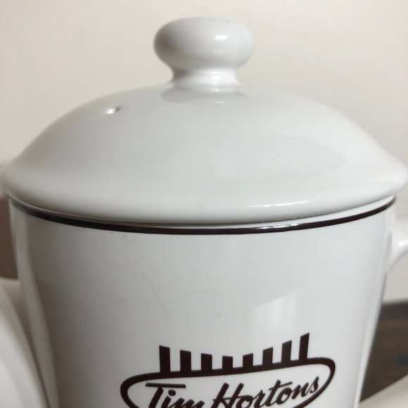 SOLD Tim Horton's Always Fresh Teapot. English and French, 2 cup - Picture 2 of 5